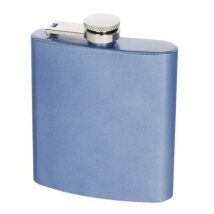 Flachmann Edelstahl glossy blau 6oz/180ml