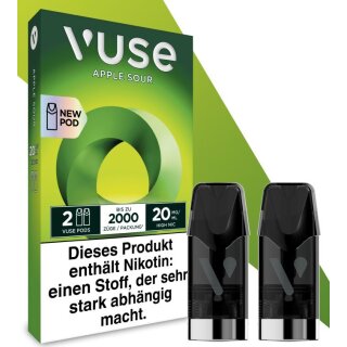 E-Kartusche VUSE Pod Apple Sour 20mg 2 Caps