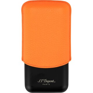 ST.DUPONT Cigarrenetui Fluo Leder orange 3er