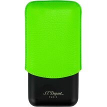 ST.DUPONT Cigarrenetui Fluo Leder grün 3er