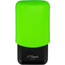 ST.DUPONT Cigarrenetui Fluo Leder grün 3er