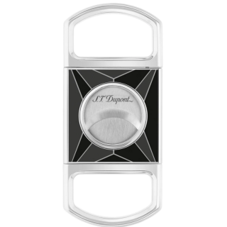 ST.DUPONT Cigarrenabschneider Fire-X chrom/schwarz 21mm