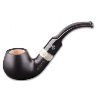 Pfeife RATTRAY’S Black Sheep Bent 107 schwarz Metallring