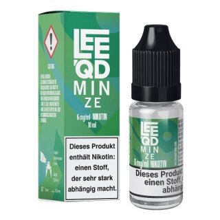 E-Liquid LEEQD  Fresh Minze 6mg 50 PG / 50 VG