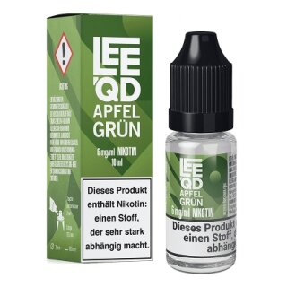 E-Liquid LEEQD Fruit Apfel grÃ¼n 6mg 50 PG / 50 VG