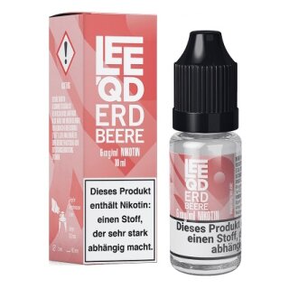 E-Liquid LEEQD Fruit Erdbeere 6mg 50 PG / 50 VG