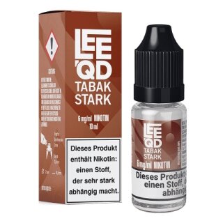 E-Liquid LEEQD Tabak stark 6mg 50 PG / 50 VG
