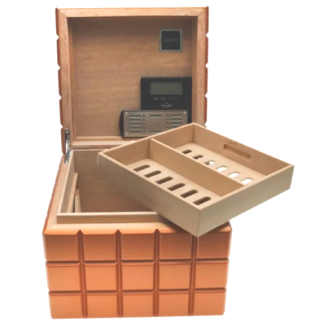 Colibri Desktop Humidor Heritage Cube orange