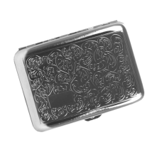 Zigarettenetui Metall 14er King Size chrom Floral mit...