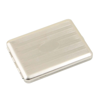 Zigarettenetui Metall VH 18er 100mm Nickel/sat. Streif Gravurfeld Gum