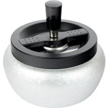 Drehascher schwarz/silber 13cm