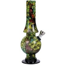 Bong Acryl Graffiti grün 20cm