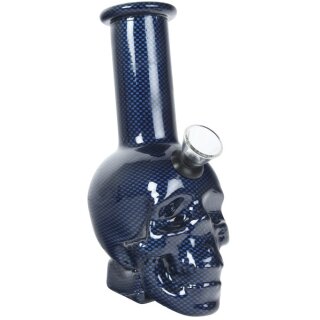 Bong Glas Skull blue 14,5 cm hoch
