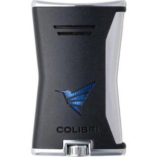 COLIBRI Feuerzeug Slim schwarz/chrom