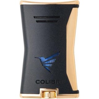 COLIBRI Feuerzeug Slim schwarz/gold