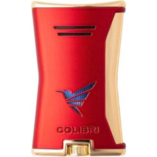 COLIBRI Feuerzeug Slim rot/gold