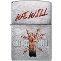 ZIPPO chrom gebürstet color We will Rock You 60006855