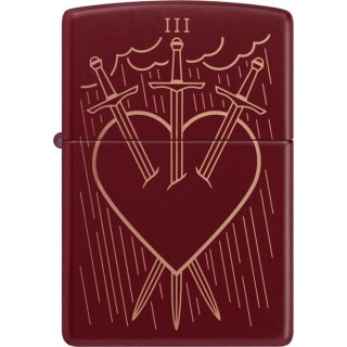 ZIPPO Merlot Heart Swords 60007475