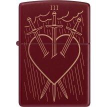 ZIPPO Merlot Heart Swords 60007475