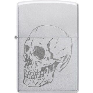 ZIPPO satin finish graviert Skull 60007480