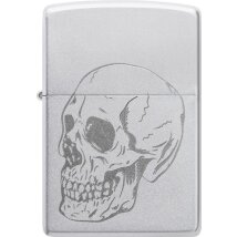 ZIPPO satin finish graviert Skull 60007480