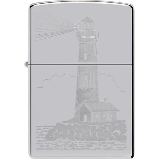 ZIPPO chrom poliert gelasert Lighthouse 60007477