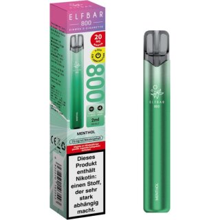 ELFBAR E-Shisha 800 Menthol 20 mg/ml