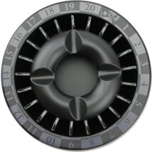 Ascher mit Stern-Einsatz Casino schwarz 14cm