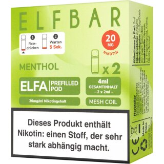 ELFBAR ELFA Pod Menthol 20mg/ Nikotin 2er