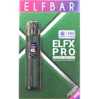 ELFBAR ELFX Pro Kit mit Leerpod (2ml) 0.8 Ohm grün