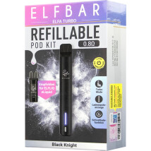 ELFBAR ELFA Turbo Kit mit Leerpod (2ml) 0.8 Ohm Black Night