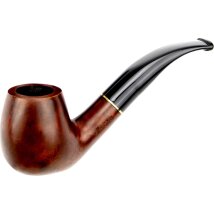 Pfeife JEAN CLAUDE gebogen hellbraun, Ring Acryl