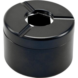 Ascher Aluminium mit Drehverschluss schwarz Ø 80mm, H 55mm