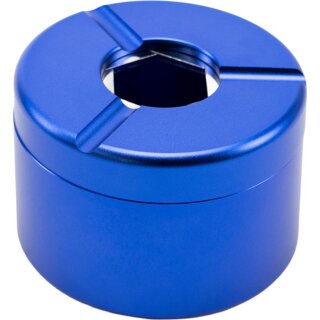 Ascher Aluminium mit Drehverschluss blau Ø 80mm, H 55mm