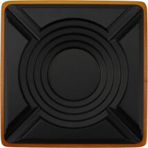 PASSATORE Zigarrenascher Aluminium schwarz, Innenrand rot