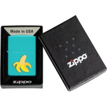 ZIPPO Flat Turquoise Emblem Banana 2008118