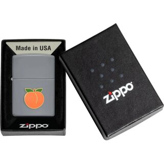 ZIPPO Flat Grey Emblem Peach 2008117