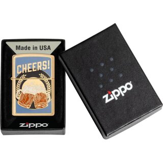 ZIPPO messing gebürstet Plakette Beer 2008115
