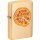 ZIPPO messing gebürstet Emblem Pizza 2008113