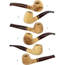 Pfeife JEAN CLAUDE Olivenholz sand+ glatt