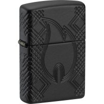 ZIPPO Armor Case schwarz Deep Carved Zippo Flame