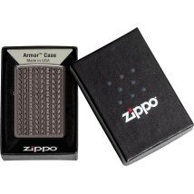 ZIPPO Armor Case Blue Ice Deep Carved Pattern
