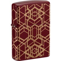 ZIPPO Merlot gelasert Grid Pattern