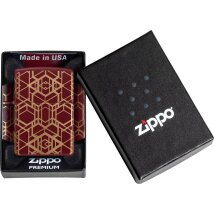 ZIPPO Merlot gelasert Grid Pattern