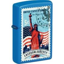 ZIPPO Sky Blue color Americana Stamp 60007545