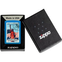 ZIPPO Sky Blue color Americana Stamp 60007545