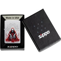 ZIPPO satin finish color/gelasert Reaper Skull 60007576