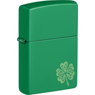 ZIPPO Grass Green gelasert Lucky Clover 60007544