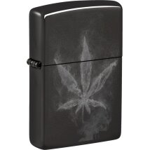 ZIPPO Ebony High Poli.Black Smokey Leaf 60007541
