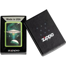 ZIPPO Lurid Plakette UFO Light Beam 2008091